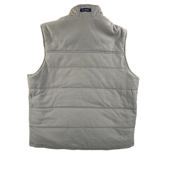 Tommy Bahama Vest Mens XXL Blue Gray Plaid Reversible Quilted Full Zip Corduroy - Picture 5 of 13